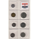 CROAZIA set monete circolate da 1 - 10 - 20 - 50  Lipa + 1 - 2 - 5 - Kune anni vari